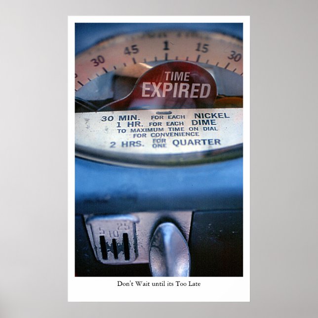 Zeit: abgelaufen poster (Vorne)