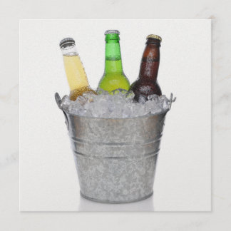 Zeit bis zum Ertrinken - Bierflaschen Einladung