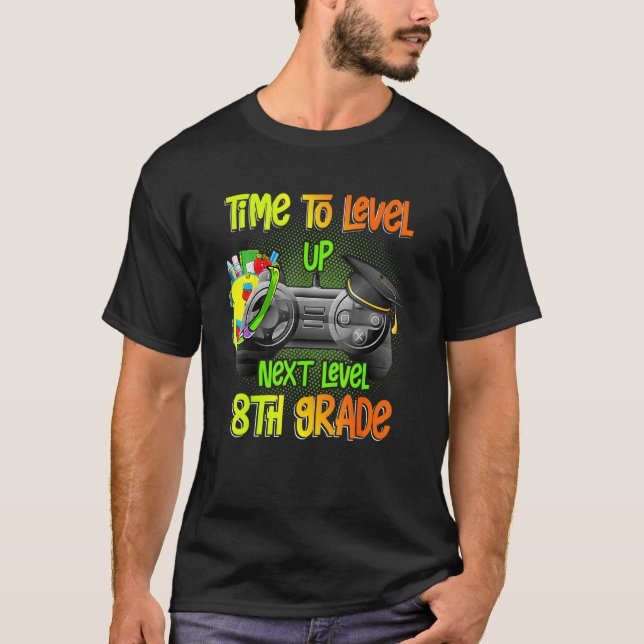 Zeit bis zum Level-Up-Abschluss des 8. T-Shirt (Vorderseite)