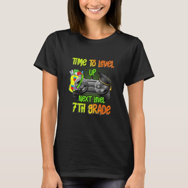 Zeit bis zum Level-Up-Abschluss für Videospiele de T-Shirt (Vorderseite)
