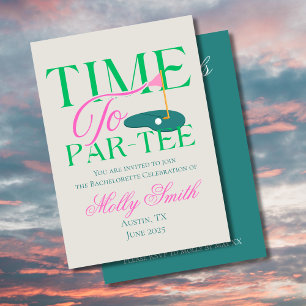Zeit bis zum Par-T-Shirt - Golf-Themed Bachelorett Einladung