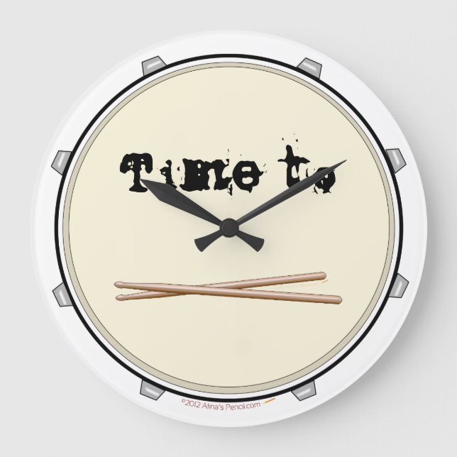 Zeit bis zum Trommeldrehen - Uhr für Trommler (Vorderseite)