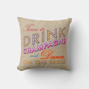 Zeit, Champagner Beach Sand Outdoor Kissen zu trin Für Draußen