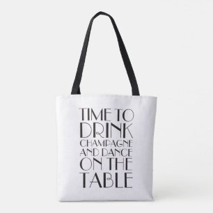Zeit, Champagner-Tasche zu trinken - weiß Tasche