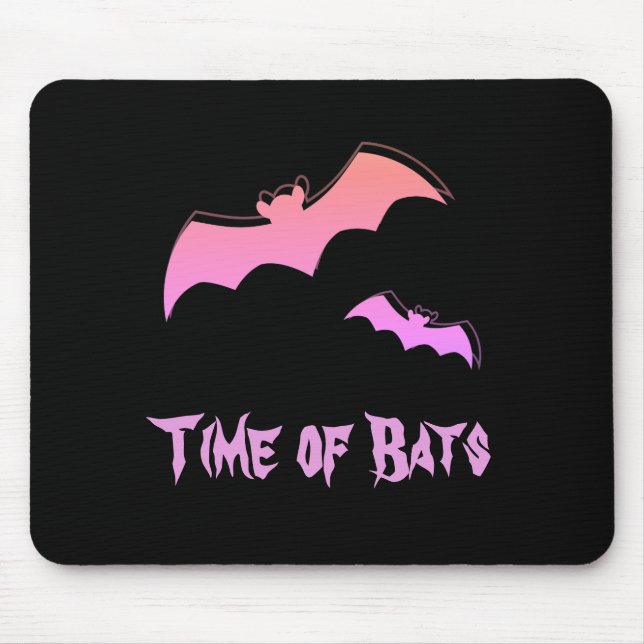 Zeit der Fledermäuse - Rosa und Lila Abstrakter Po Mousepad (Vorne)