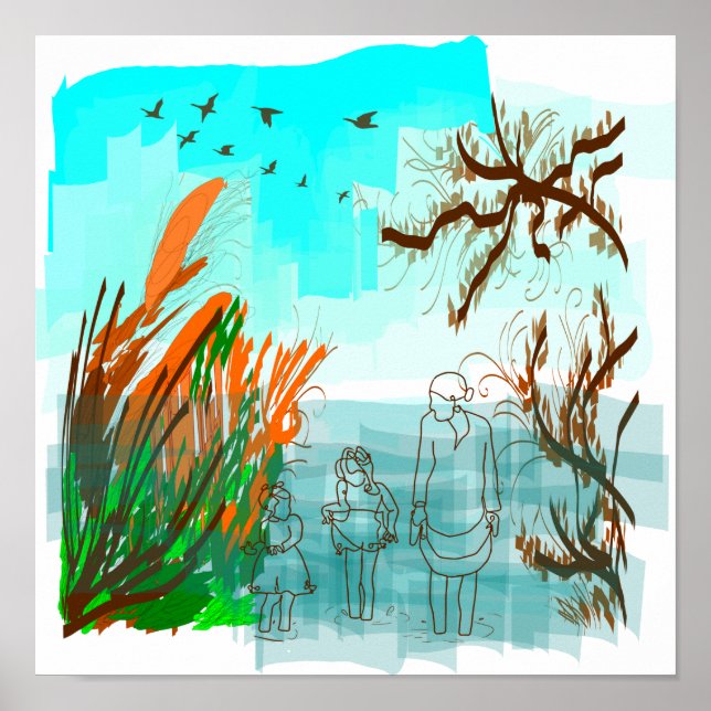 Zeit des Vergnügens mit zeitgenössischer Optik im  Poster (Vorne)