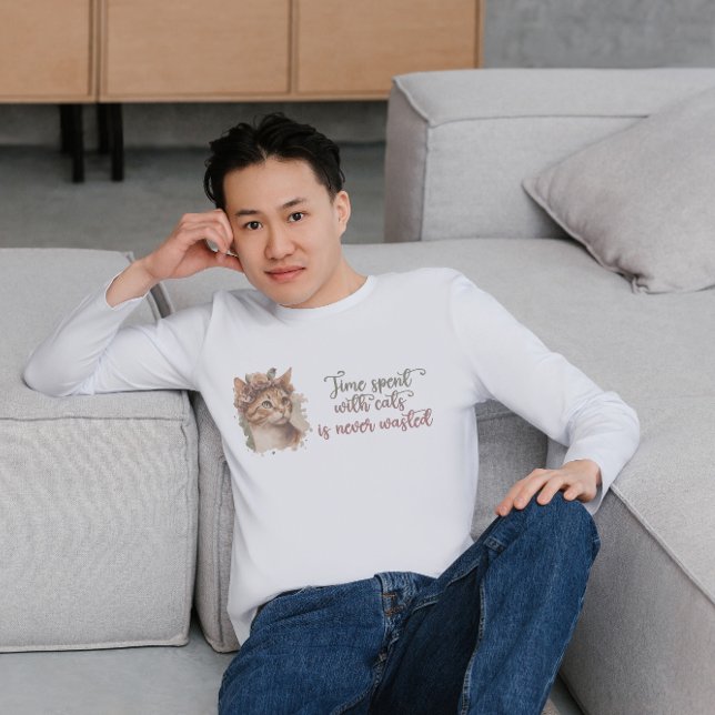 Zeit, die mit Katzen verbracht wird, Niedliches Ca T-Shirt (Von Creator hochgeladen)