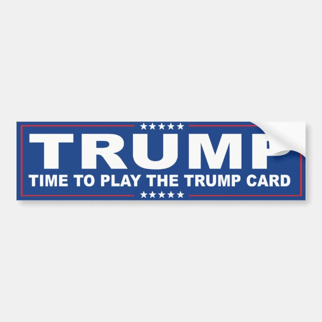 Zeit, die Trump-Karte zu spielen - Blue Trump -.pn Autoaufkleber (Vorne)