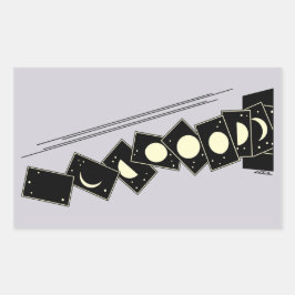 Zeit fällt durch ein Loch Rechteckiger Aufkleber