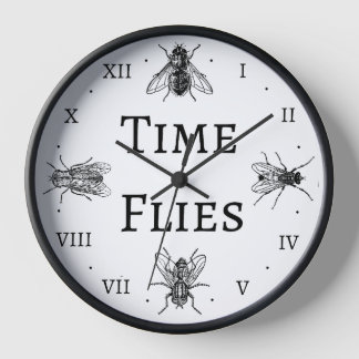 Zeit fliegt Ironische Wall-Uhr Uhr