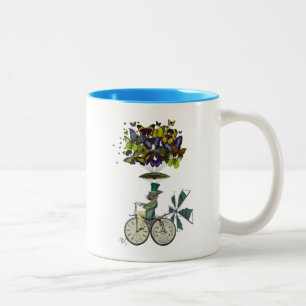 Zeit fliegt Kaninchen Zweifarbige Tasse