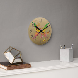 Zeit fliegt runde wanduhr