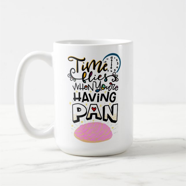 Zeit fliegt, wenn du einen Pan hast Kaffeetasse (Links)