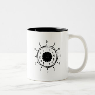 Zeit fliegt zweifarbige tasse