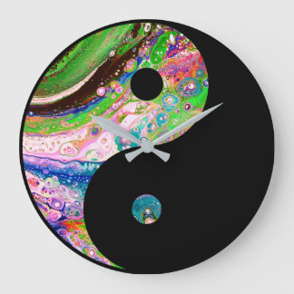 Zeit für Balance Yin Yang Große Wanduhr