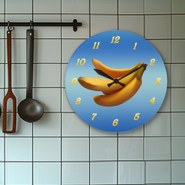 Zeit für Bananen Große Wanduhr (Von Creator hochgeladen)