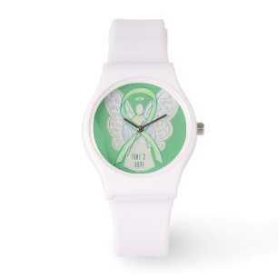Zeit für die Hoffnung, Lime Green Awareness Ribbon Armbanduhr