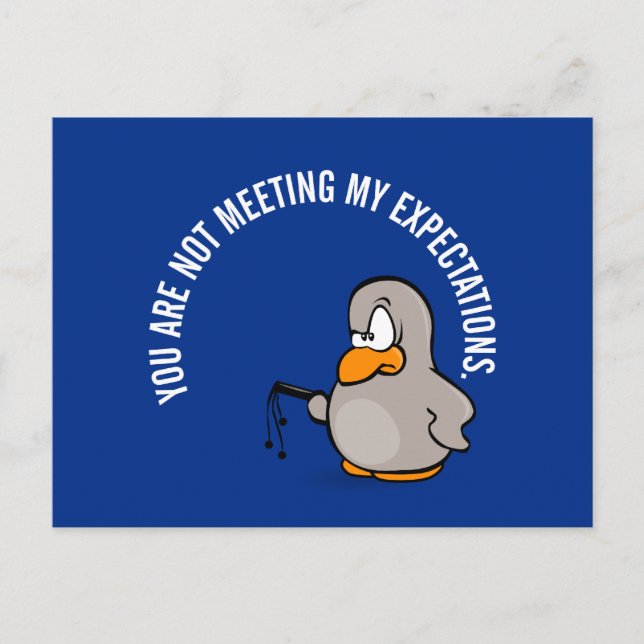 Zeit für die jährliche Überprüfung der Mitarbeiter Postkarte (Vorderseite)