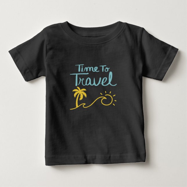 Zeit für die Reise nach Strand Baby T-shirt (Vorderseite)