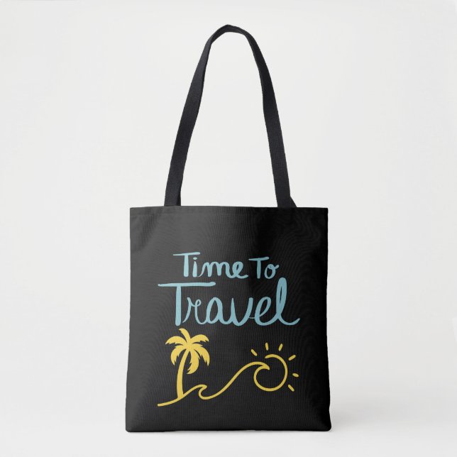 Zeit für die Reise nach Strand Tasche (Vorderseite)