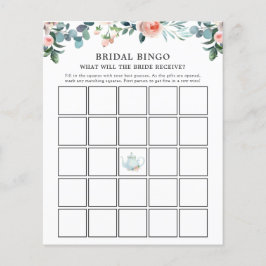 Zeit für die Tea Bridal Bingo Game Card