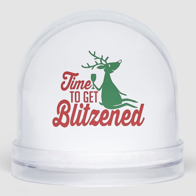 Zeit für die Weihnachtsfeier Schneekugeln (Vorderseite)