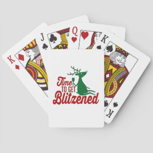 Zeit für die Weihnachtsfeier Spielkarten