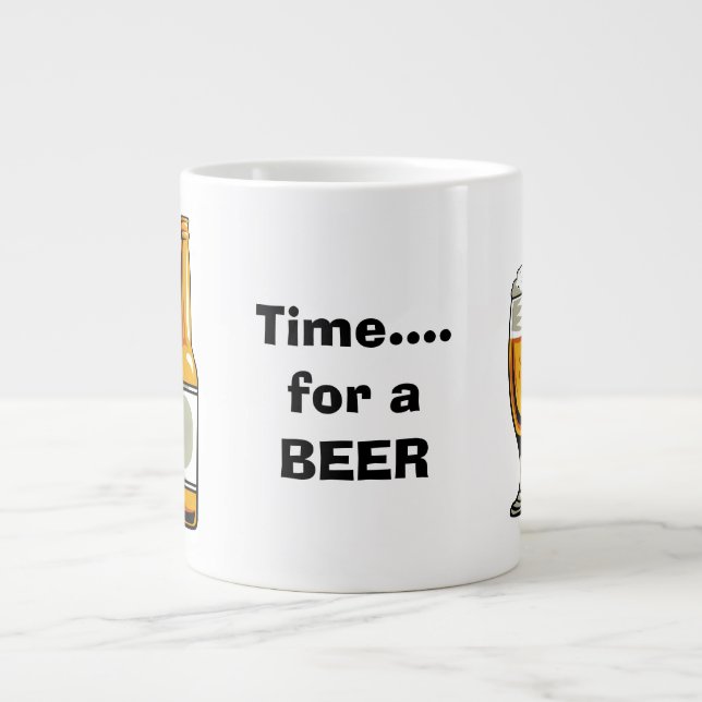 Zeit für eine BEER-Tasse Jumbo-Tasse (Vorderseite)