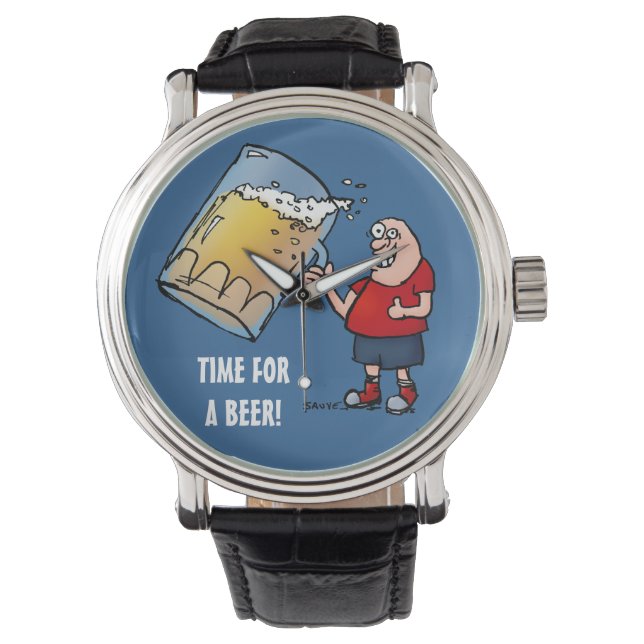 Zeit für eine Bierbeobachtung Armbanduhr (Vorderseite)