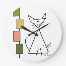 Zeit für eine Cat-Schwanz-Uhr