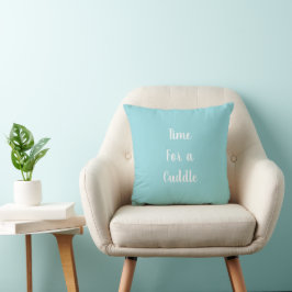 Zeit für eine kuschelige Typografie Pastel Blue &  Kissen