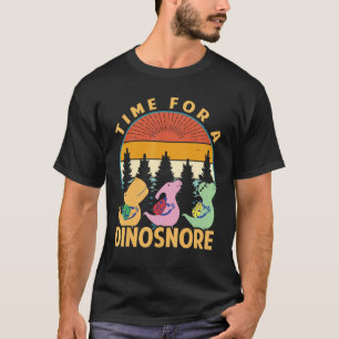 Zeit für einen Dinosnore Dinosaurier Schlaf Campin T-Shirt