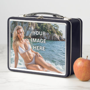 ZEIT FÜR EINEN SNACK! 🍱 Metall-Lunchbox mit Text Metall Brotdose