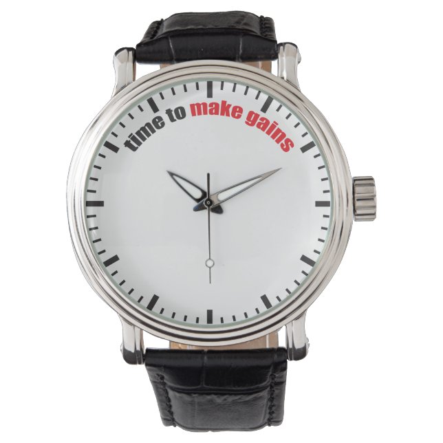 Zeit für Fortschritte - Gymnastikmotivation Armbanduhr (Vorderseite)