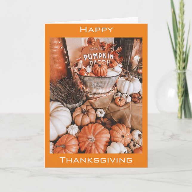 ZEIT FÜR FREUNDE BEI "ERNTEDANK" FEIERTAGSKARTE (Vorderseite)