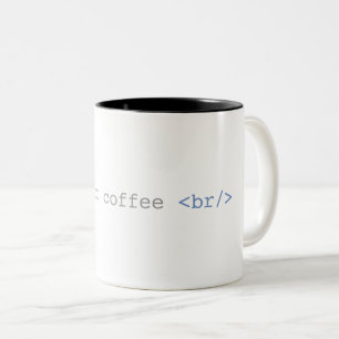 Zeit für Kaffeepause lustiges HTML Zweifarbige Tasse