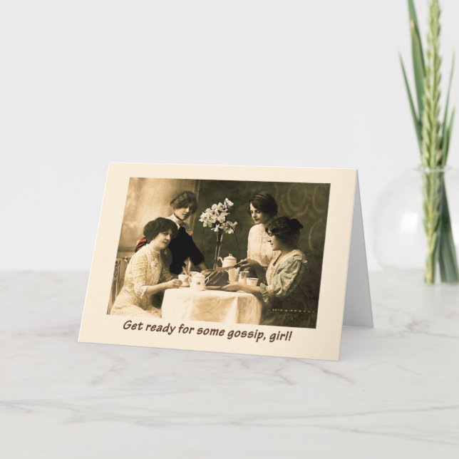 Zeit für Klatsch, Mädchen! Karte (Vorderseite)