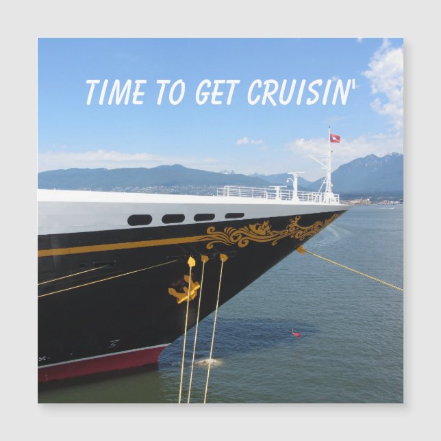 Zeit für Kreuzfahrtschiffe Magnetkarte (Vorderseite)