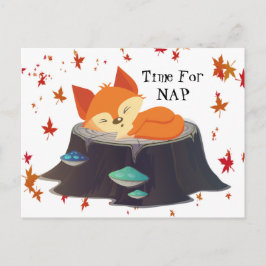 Zeit für Nickerchen Fox Postkarte