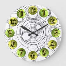 Zeit für Pickleball Lime Green Clock