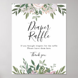 Zeit für Tea Baby Diaper Raffle Sign Poster