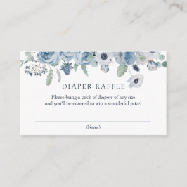 Zeit für Tea Blue Floral Diaper Beilage Karte