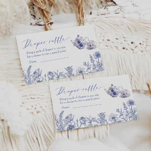 Zeit für Tea Toile Babydusche Windelwanne Begleitkarte