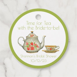 Zeit für Tee-Gastgeschenk-Geschenk-Tag Geschenkanhänger