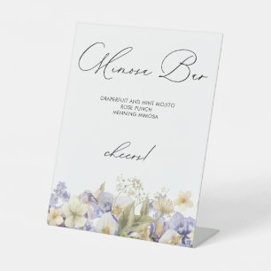 Zeit für Tee Mimosa Bar Brautparty Sockelschild