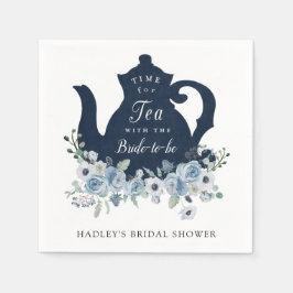 Zeit für Tee mit der Braut, blau zu sein Serviette
