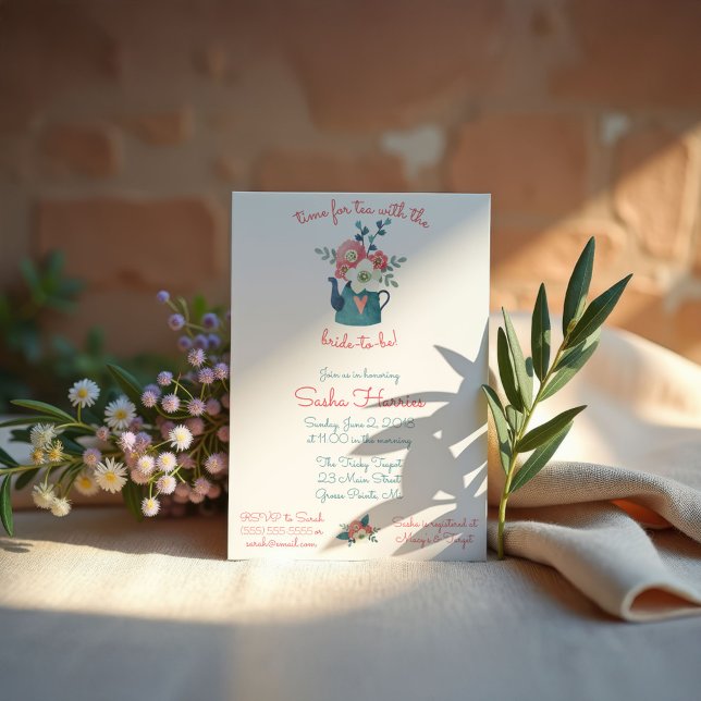 Zeit für Tee mit der Braut!  Dusche Einladung (Von Creator hochgeladen)