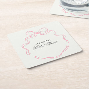 Zeit für Teebridal-Shower Wildblume Rechteckiger Pappuntersetzer