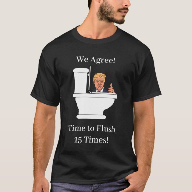 Zeit für Trump-Funny-Anti-Trump T-Shirt (Vorderseite)