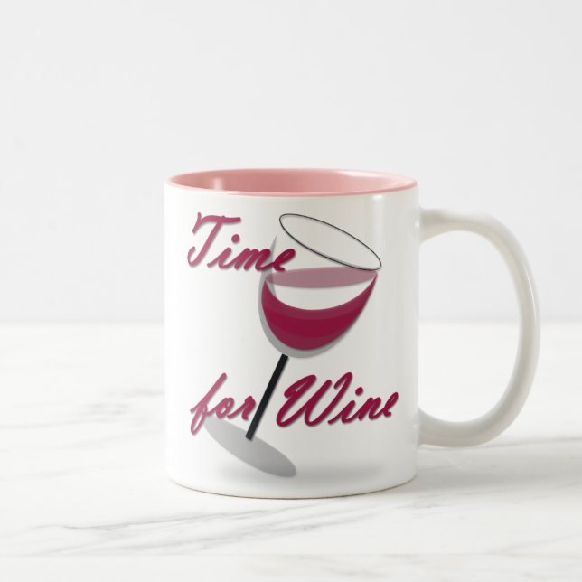 Zeit für Wein-Tasse Zweifarbige Tasse (Rechts)